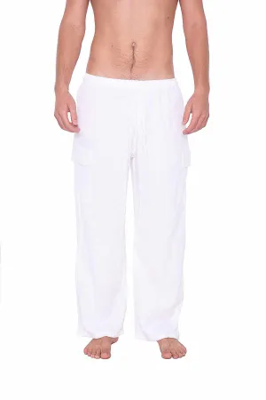 Comfy Baggy White Cotton Pants