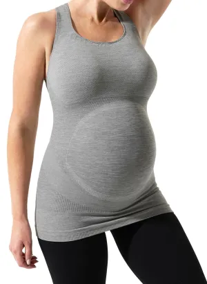 BLANQI Sport-Support Maternity Crossback Tank - Dove Grey