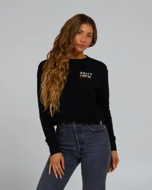 Boardwalk Black L/S Crop