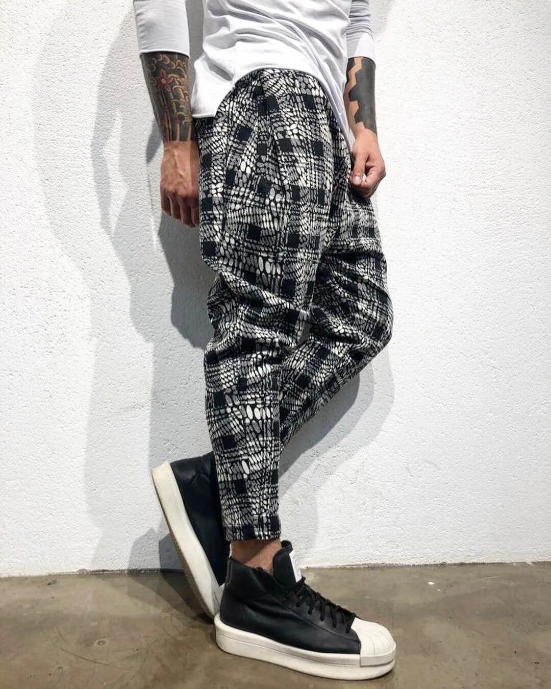 Checkered Baggy Jogger Pant B310 Streetwear Jogger Pants