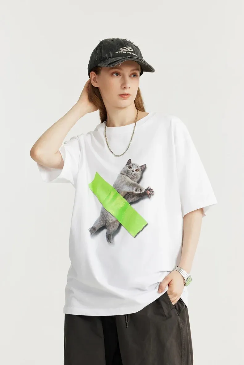 Contemporary Cat Art Tee