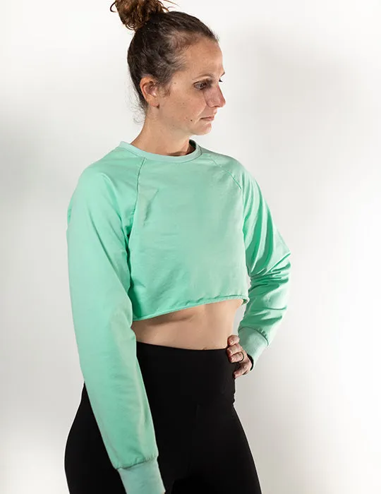 Long Sleeve Crop - Spearmint