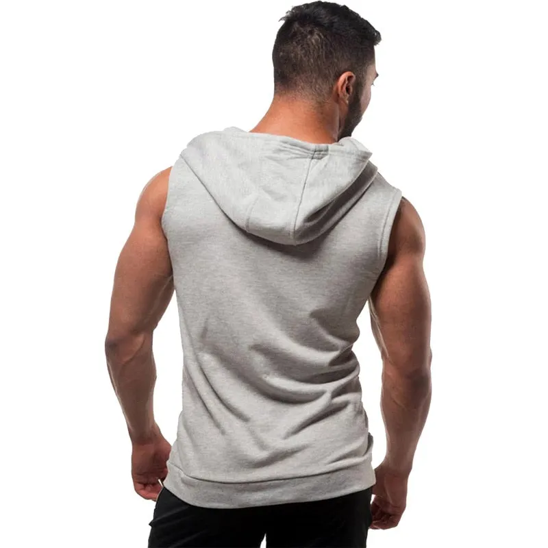 men tank tops Muscle Sleeveless Sportswear Men's Workout Gym Tank Top Hooded