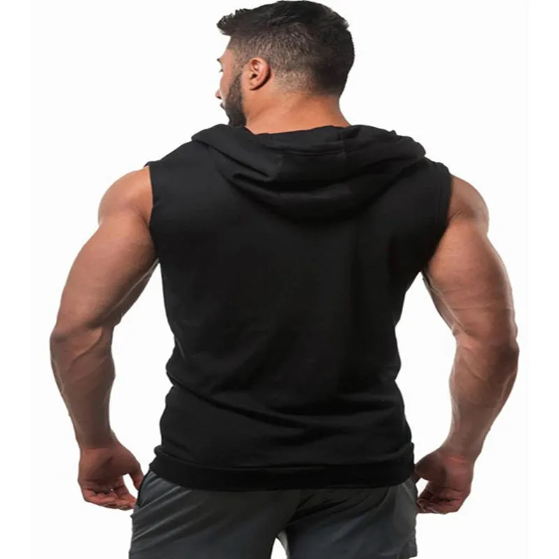 men tank tops Muscle Sleeveless Sportswear Men's Workout Gym Tank Top Hooded