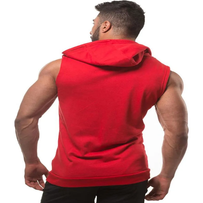 men tank tops Muscle Sleeveless Sportswear Men's Workout Gym Tank Top Hooded