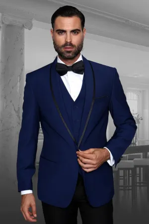 "Genova" Sapphire 1-Button Shawl Tuxedo (4-Piece Set)