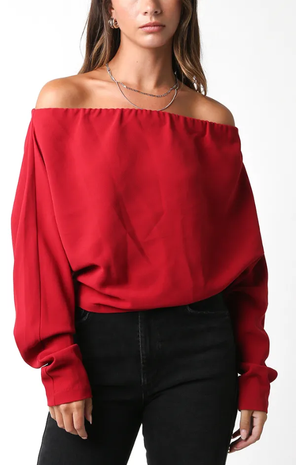 Scarlet Off Shoulder Crop