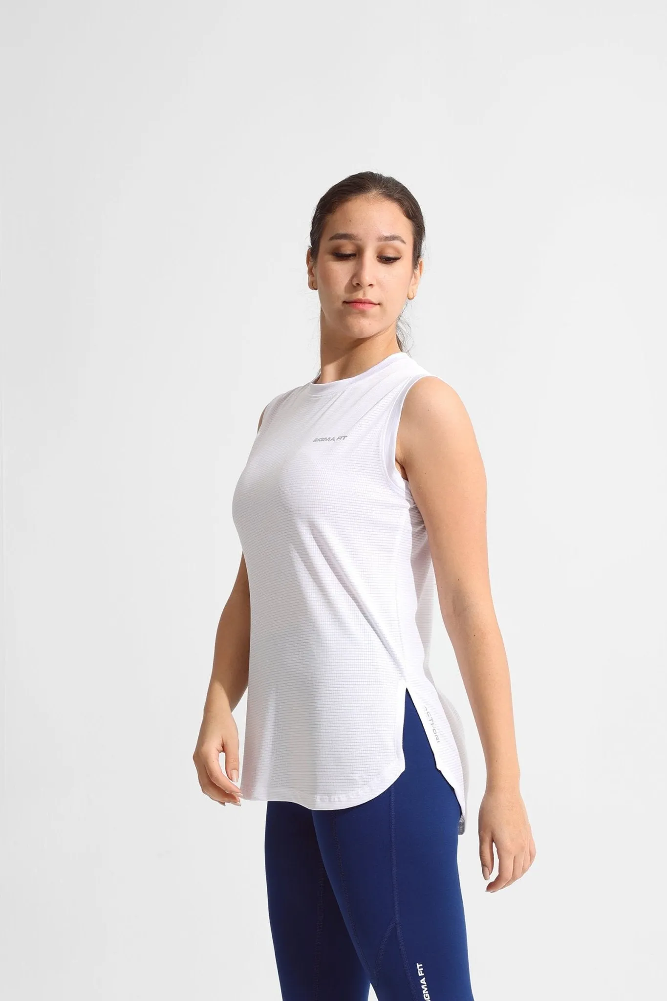 White LiteRun Sleeveless Tee